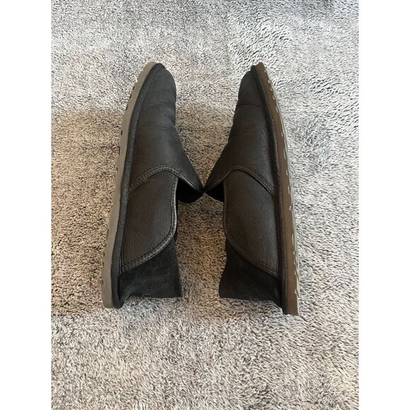 UGg Cooke Loafer Slipper Size 10 Black Suede Wool Lined Collapsible Heel 16596 - Picture 9 of 13